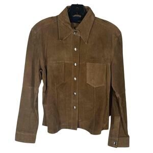 Jou Jou Skins Vintage Brown Suede Jacket Y2K Western Heritage Size M